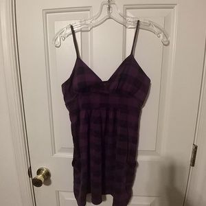 Plaid purple dress or shirt